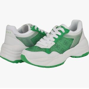 Guess Samra women’s comfy sporty, sneakers| |8 ½ M| white/green | brand new